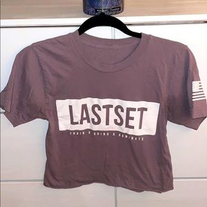 Purple lastset crop top